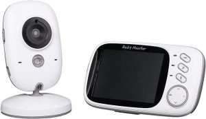 Babá Eletronica Câmera Sem Fio Visão Noturna Lcd Digital,Branco